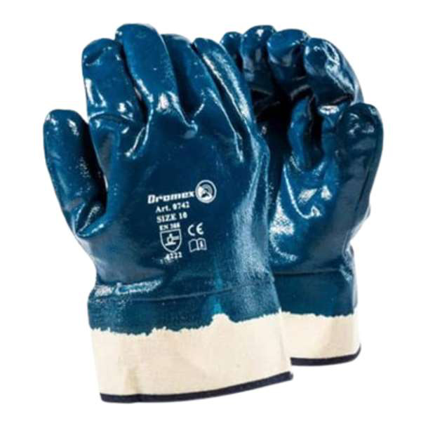DR-0742 Dromex Synthetic 0742 Nitrile Coated Safety Cuff Gloves