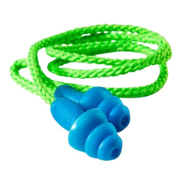 DR-118C Dromex Blue Corded Re-usable Earplugs 200/Box