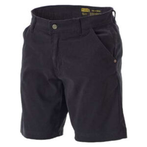DW-CHINOS-S-BK Dromex Black Stretch Chino Shorts