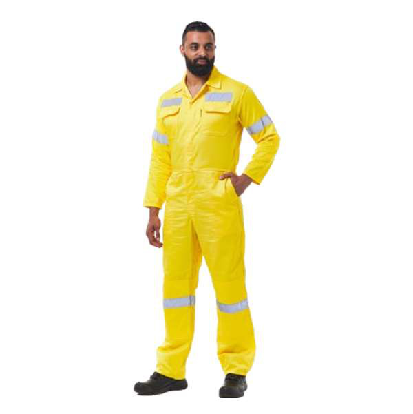DW-D59-ANGRT-B-YL Dromex Yellow D59 Reflective Mining Boilersuit