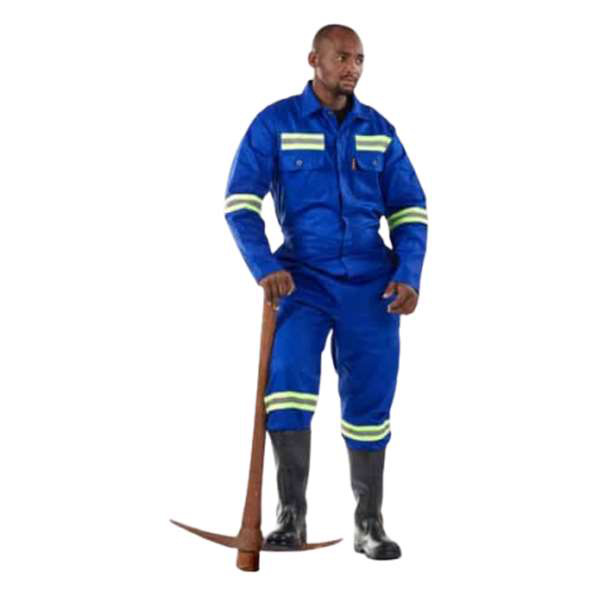 DW-J54-ANG-BRB Dromex J54 Royal Blue Reflective Mining Spec Boilersuit