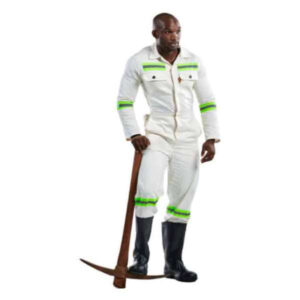 DW-J54-ANG-BUB Dromex J54 Unbleached/White Reflective Mining Spec Boilersuit